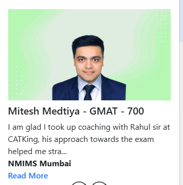 Mitesh Medtiya - GMAT 700